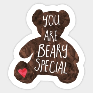 You are BEARy special - Funny Valentine's day pun Sticker